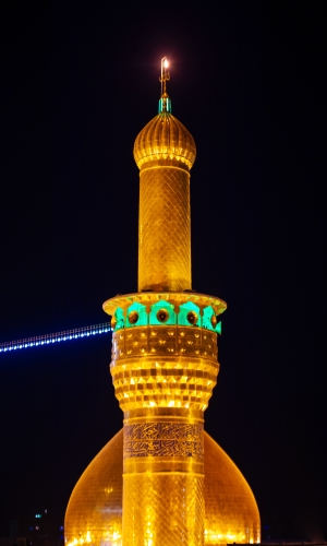 قبة ومنارة الامام الحسين عليه السلام
