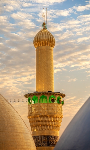 قبة ومنارة الامام الحسين عليه السلام