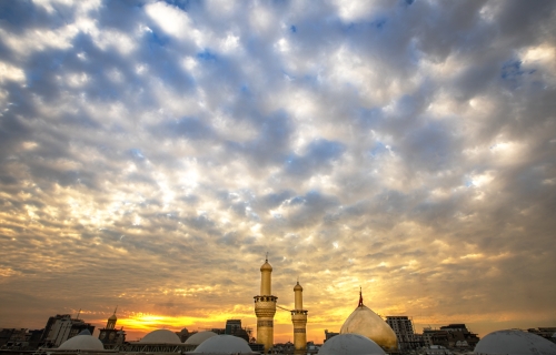 قبة ومنارة الامام الحسين عليه السلام