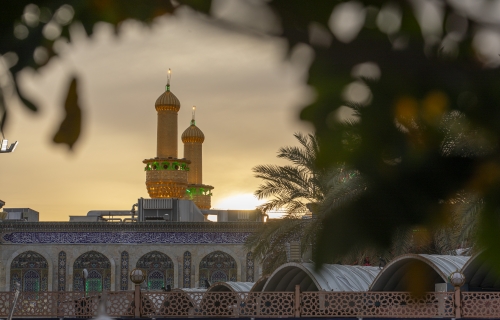 أجواء الغروب عند مرقد الإمام الحسين (عليه السلام)