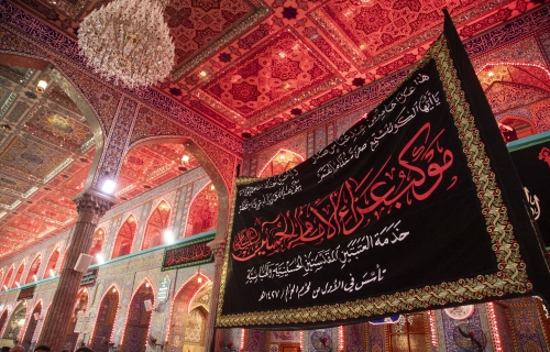 موكب عزاء الإمام الحسين (ع) خدمة العتبتين المقدستين الحسينية والعباسية