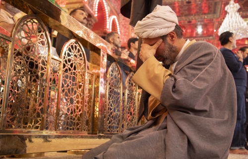 أجواء الحزن بإستشهاد الإمام الباقر (ع) في العتبة الحسينية المقدسة