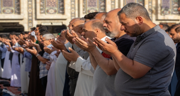 أجواء صلاة العيد في بين الحرمين الشريفين
