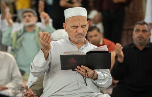 أجواء قراءة دعاء الندبة في الصحن الحسيني الشريف